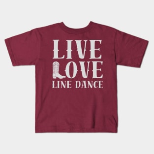 LIVE LOVE LINE DANCE Kids T-Shirt